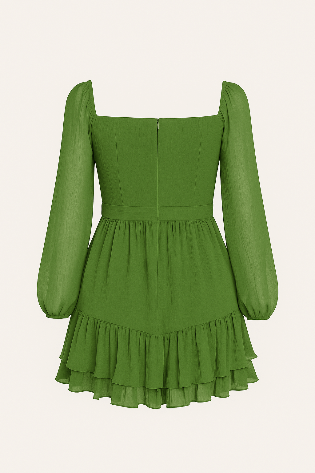 Delia | Rozkloszowana mini sukienka z dzielonymi rękawami 1