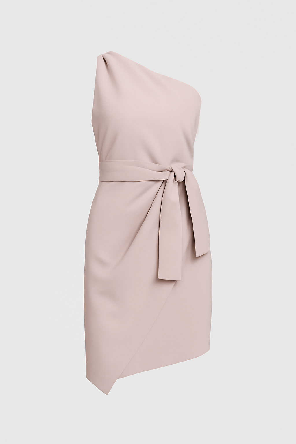 Irene | Asymetryczna sukienka koktajlowa z paskiem 0