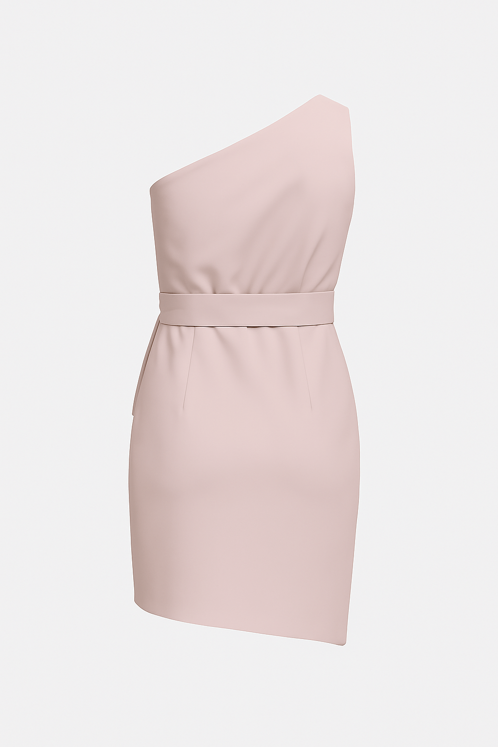 Irene | Asymetryczna sukienka koktajlowa z paskiem 1