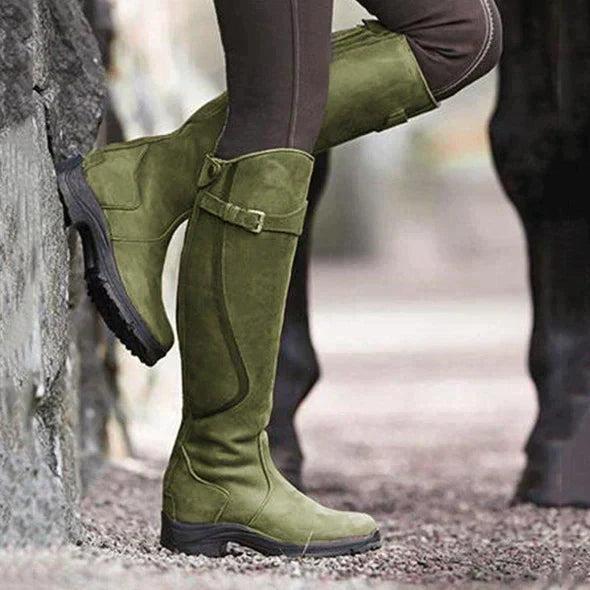 Buty za kolano z wytrzymałą podeszwą