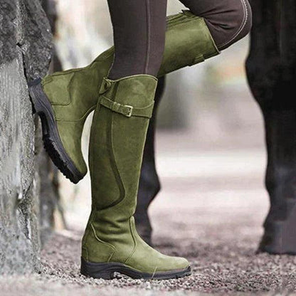 Buty za kolano z wytrzymałą podeszwą