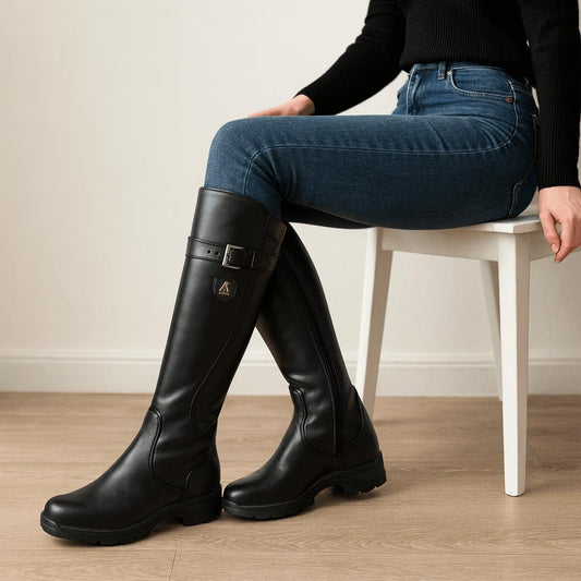 Buty za kolano z wytrzymałą podeszwą