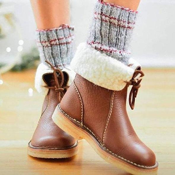 Buty zimowe z podszewką Shearling