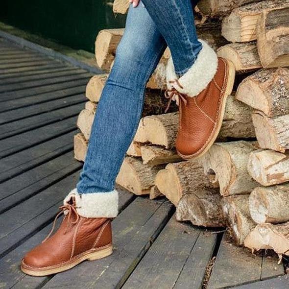 Buty zimowe z podszewką Shearling
