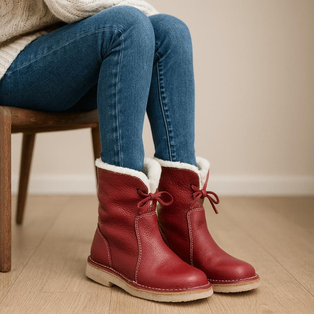 Buty zimowe z podszewką Shearling