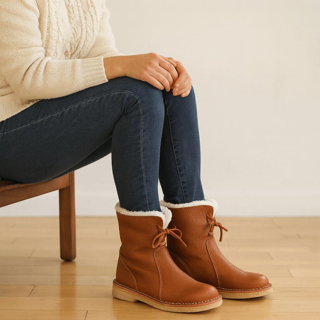 Buty zimowe z podszewką Shearling