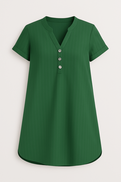 Klara | Mini sukienka z dekoltem w szpic, oddychająca tkanina 0