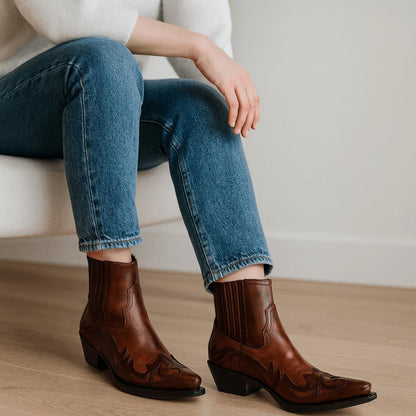 Skórzane buty kowbojskie