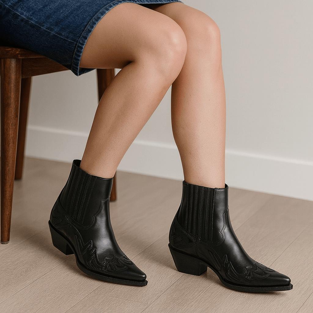 Skórzane buty kowbojskie
